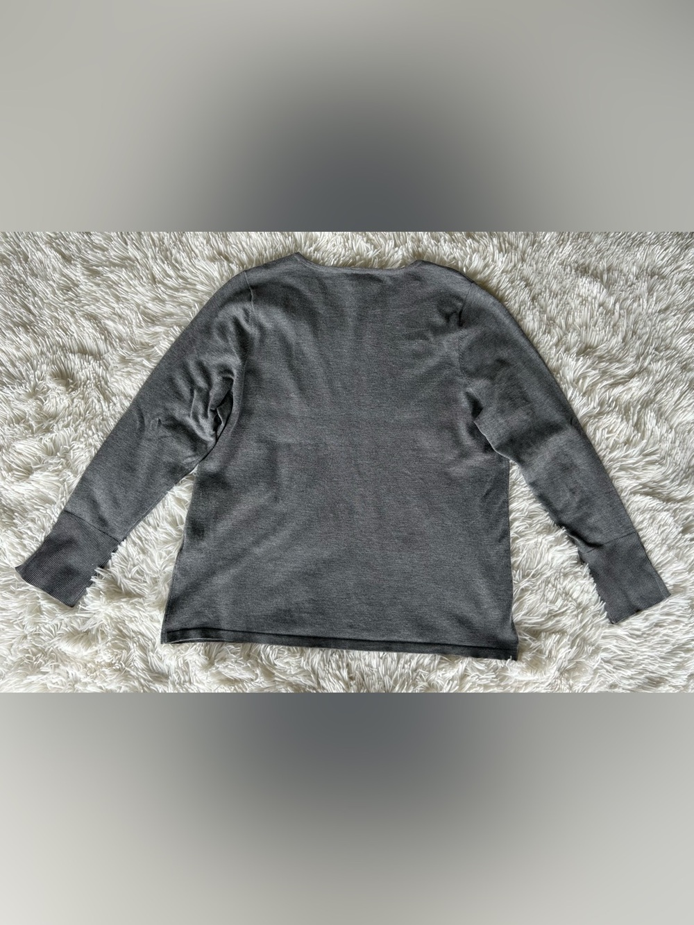 Chico's | Charcoal Crewneck Long Sleeve Top - Picture 7 of 8